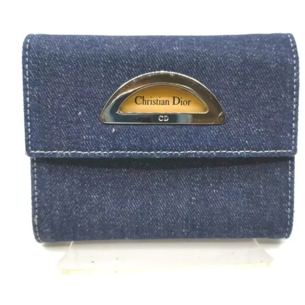 Christian Dior Wallet Blue Denim